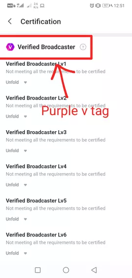 purple v tag option