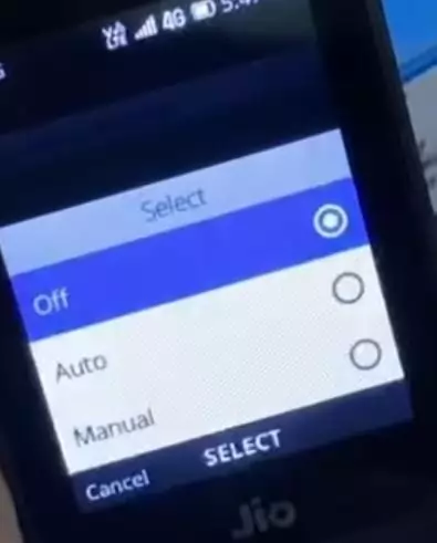 Auto तथा Manual option