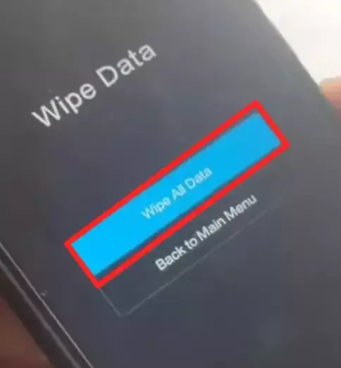 Wipe All Data option