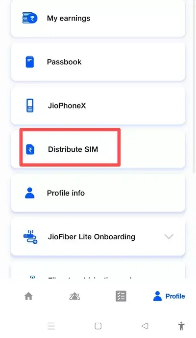 Distribute sim option