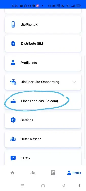 fiber lead option