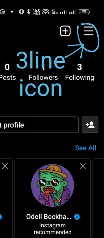 3 line icon option