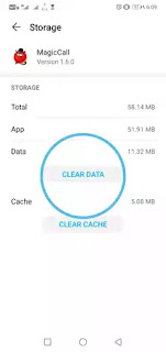 clear data option