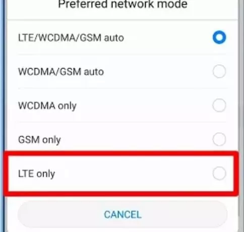 Lte option