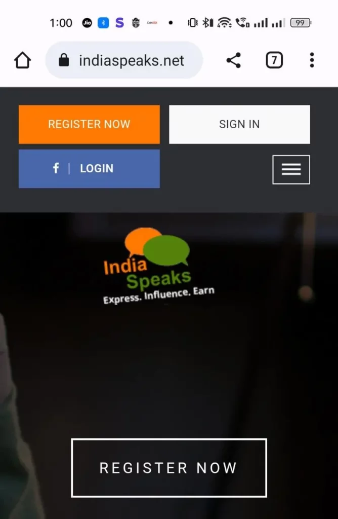 indiaspeaks website screenshot