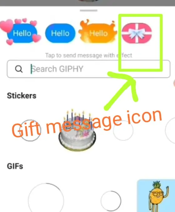 instagram gift message