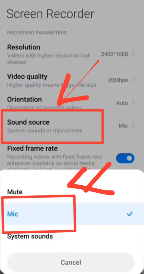 sound source and mic option