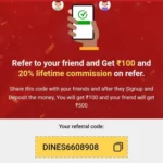 vision 11 refer code get rs100 instant