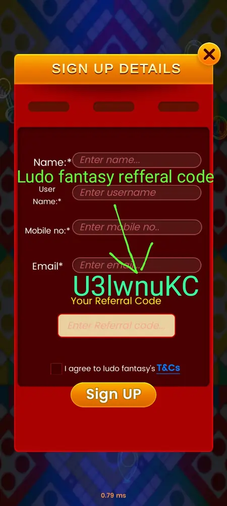 ludo fantasy referral code