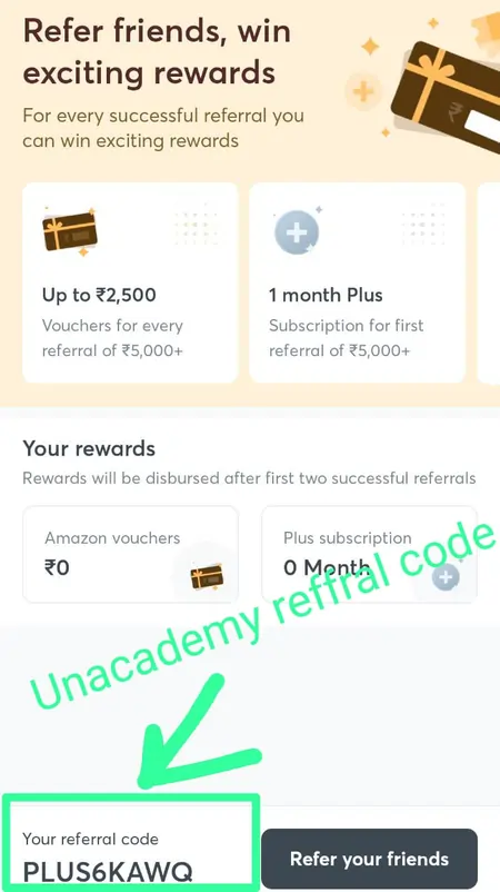 Unacademy Referral Code 2023