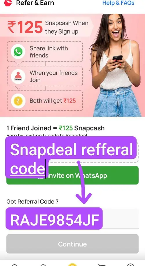 Snapdeal Referral Code 2023