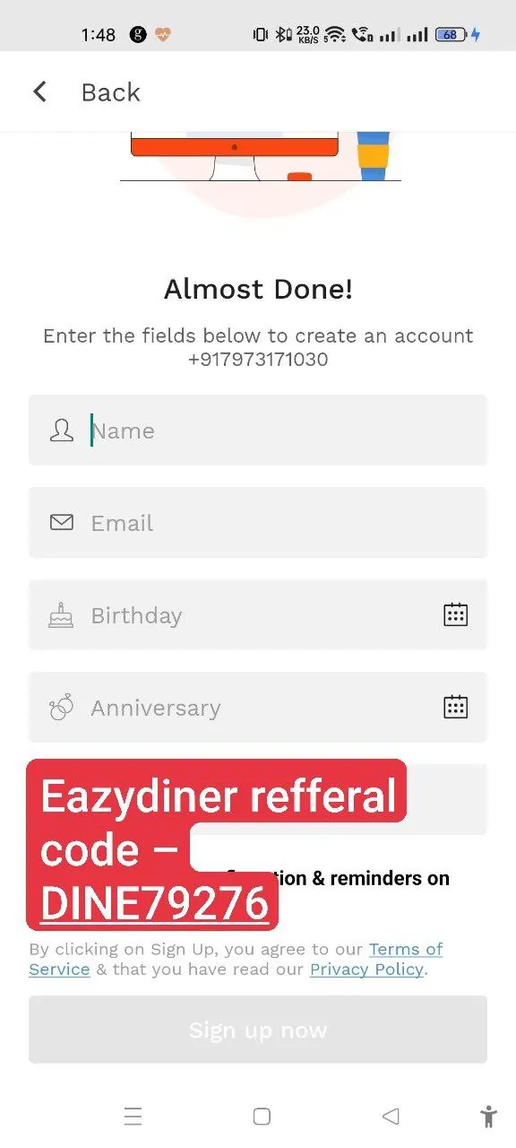 Eazydiner Referral Code