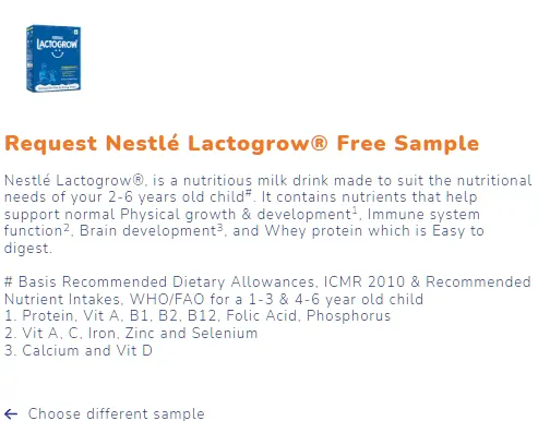 Free Nestlé Lactogrow